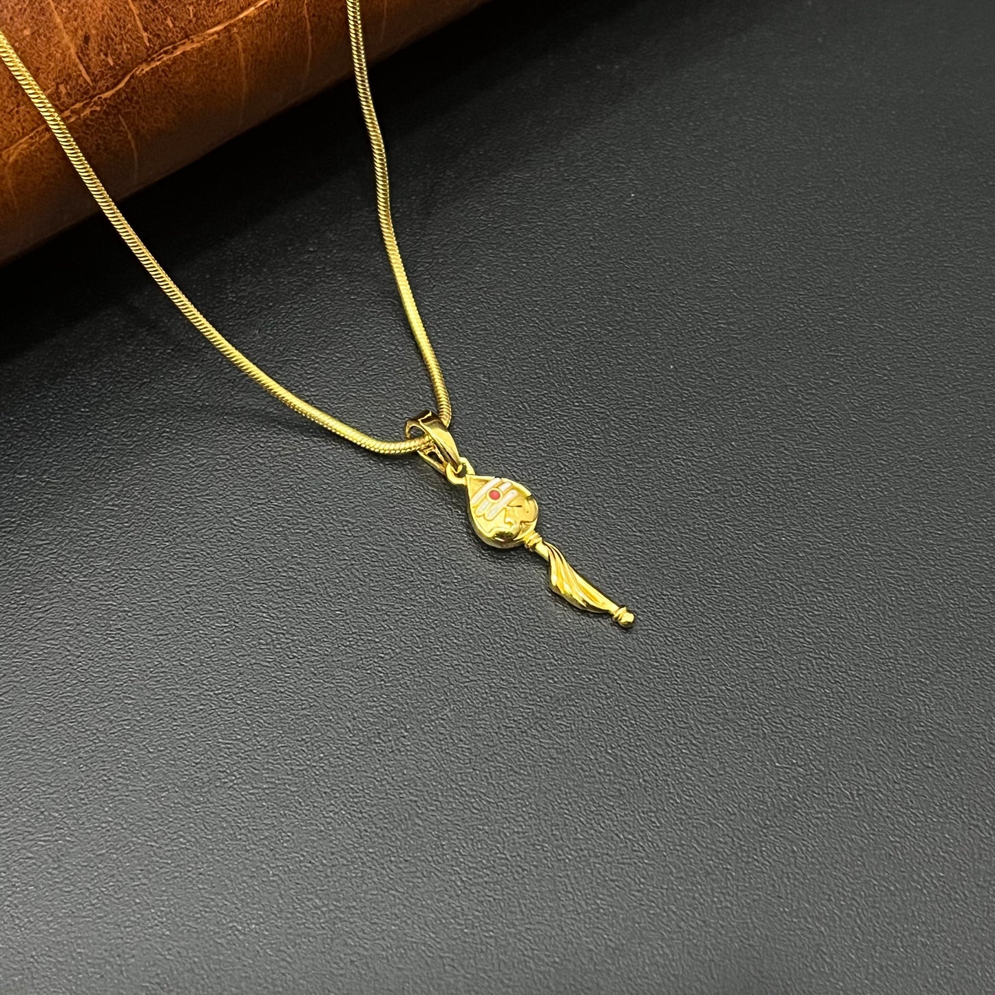 Silver Vel Pendant Gold Finished