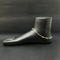 Silver Ladies Anklet CNC Cutting Colur  Stones