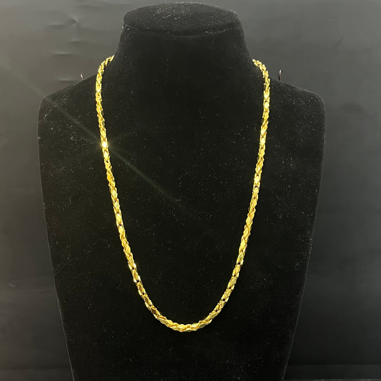 Silver Mens Chain Kathli Gold Finished