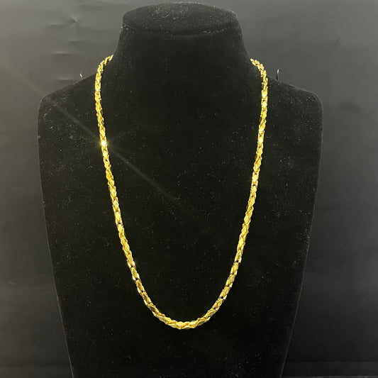 Silver Mens Chain Kathli Gold Finished