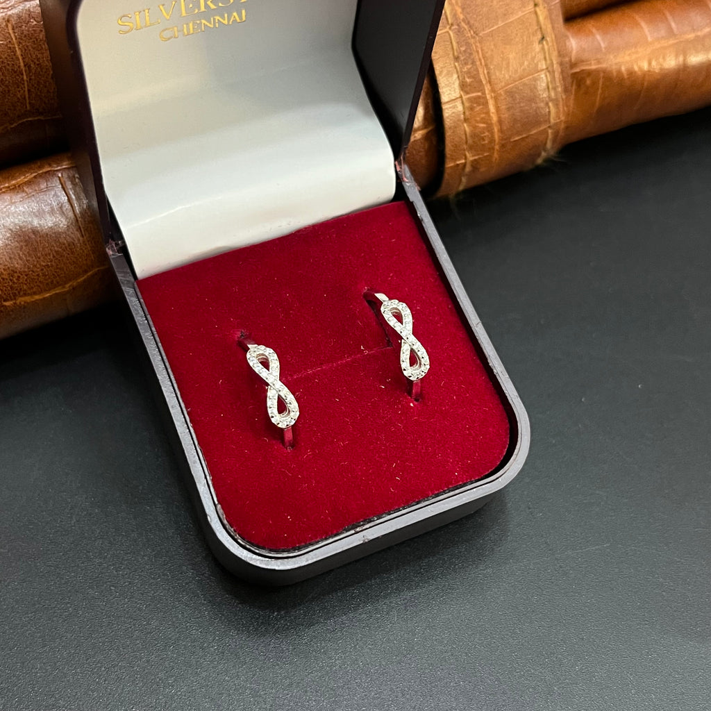 Silver Ladies Toe Rings Infinity Cz 925