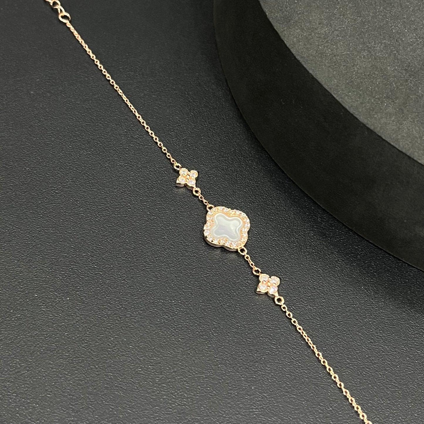 Silver Ladies Bracelet Rsoegold clover