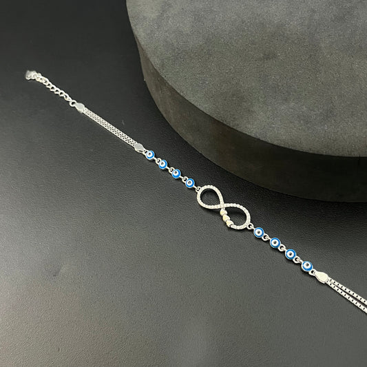 Silver Ladies Infinity Bracelet 3heartz