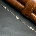 Silver Ladies Bracelet Triple Infinity Green Stone Rose Gold 925