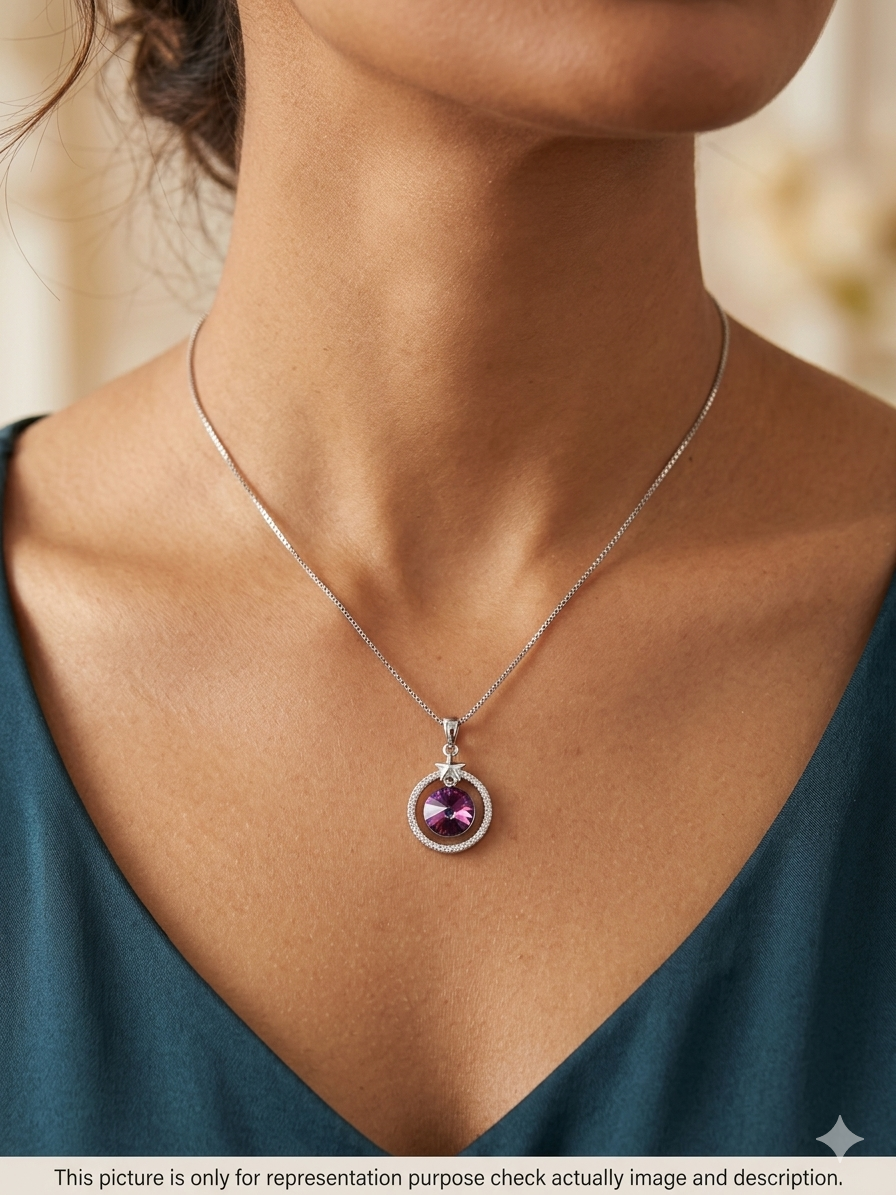 Pendant Chain_Purple Solitare