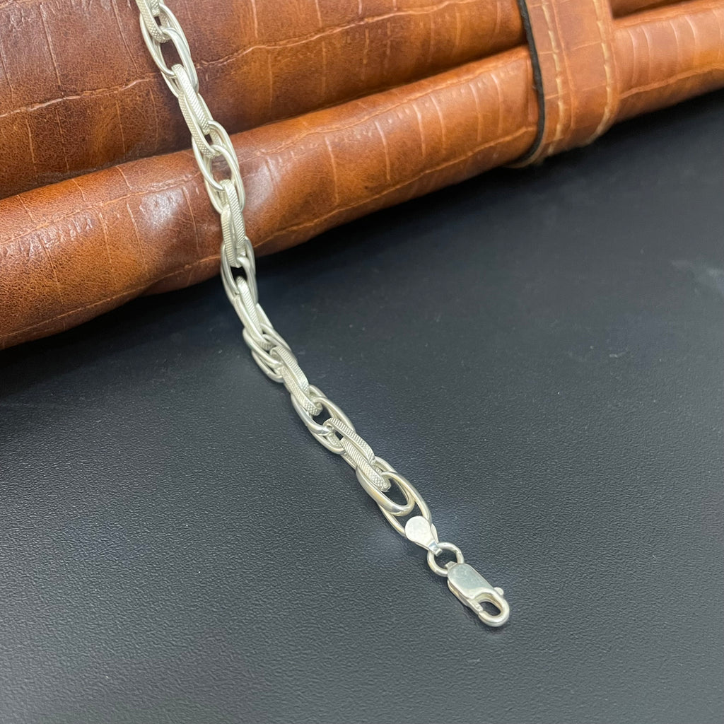 Mens  Silver Bracelet Twisted