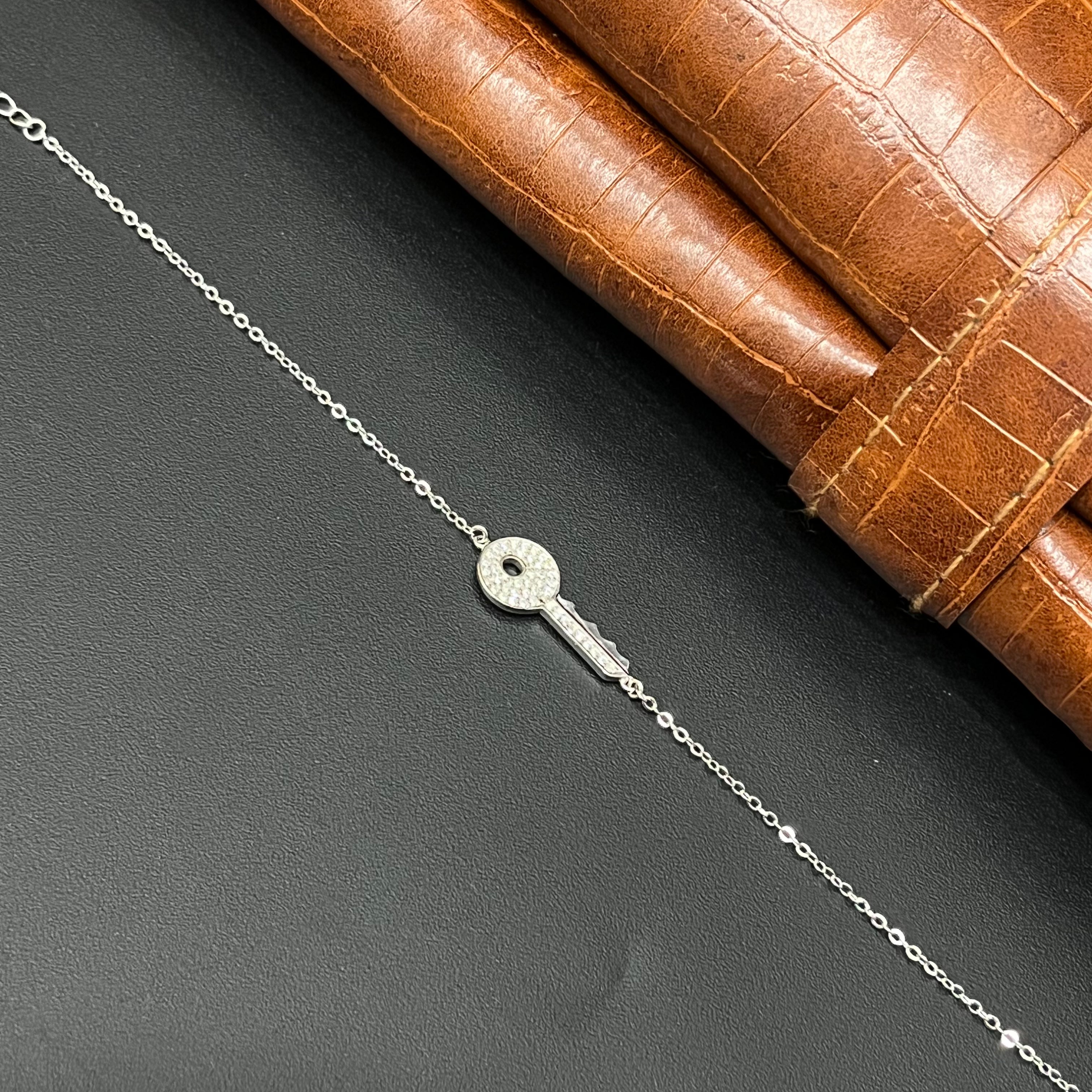 Silver Ladies Bracelet Key