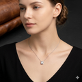 Silver Ladies Chain Cz Rectangle