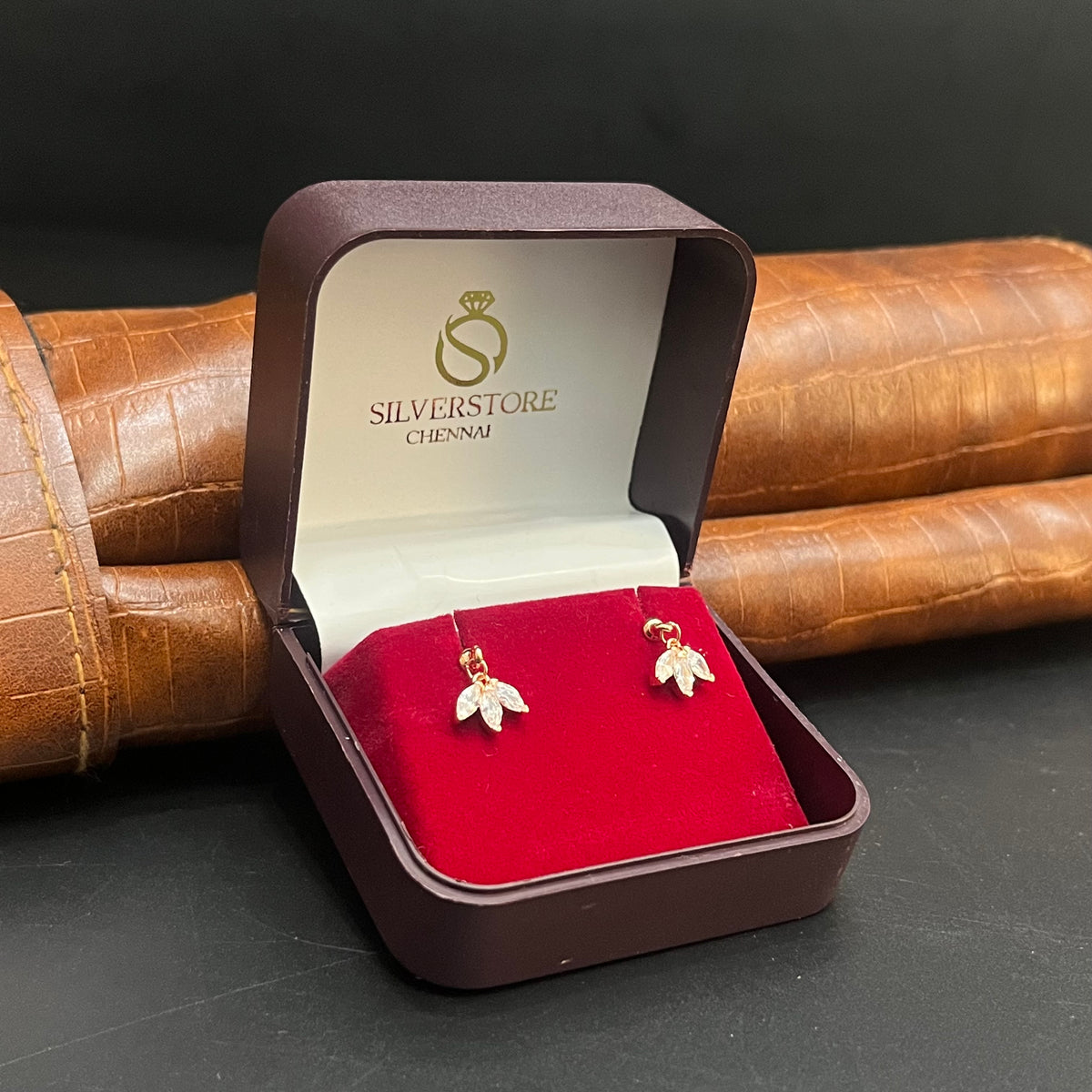 Silver Ladies Bugdi Petal Drop Rose Gold 925