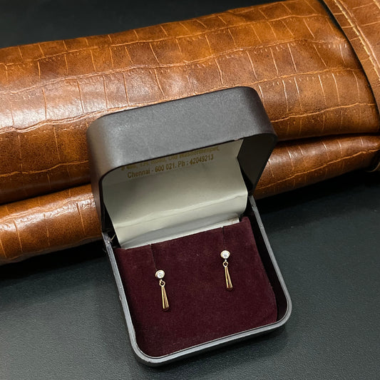 Silver Second Studs Curve Drops