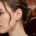 Silver Ladies  Earcuffs Leaves
