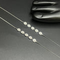 Silver Ladies Anklet Elegant Bloom Circle 925