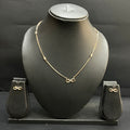 Silver Ladies Chain And Pendant Set Infinity Edition Rose Gold M03 925