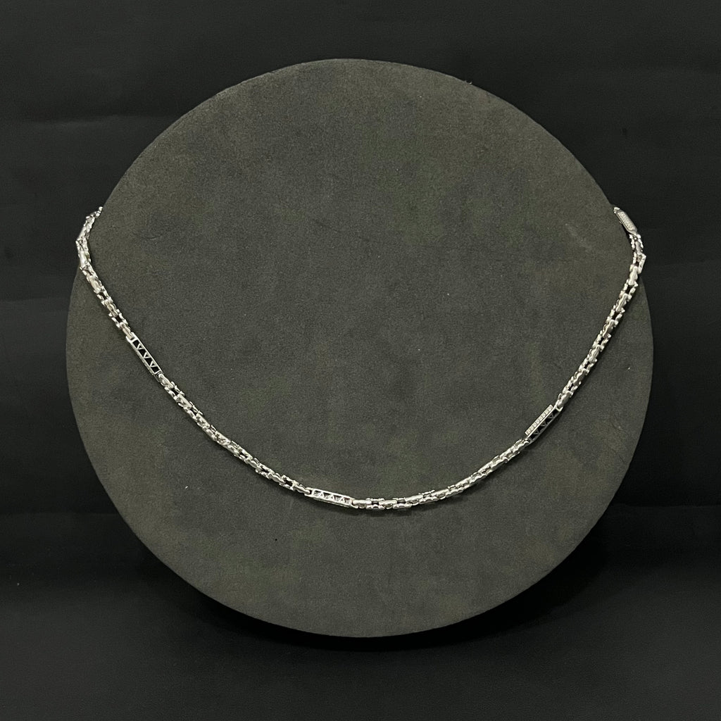 Silver Mens Chain Choco Bolder Cut