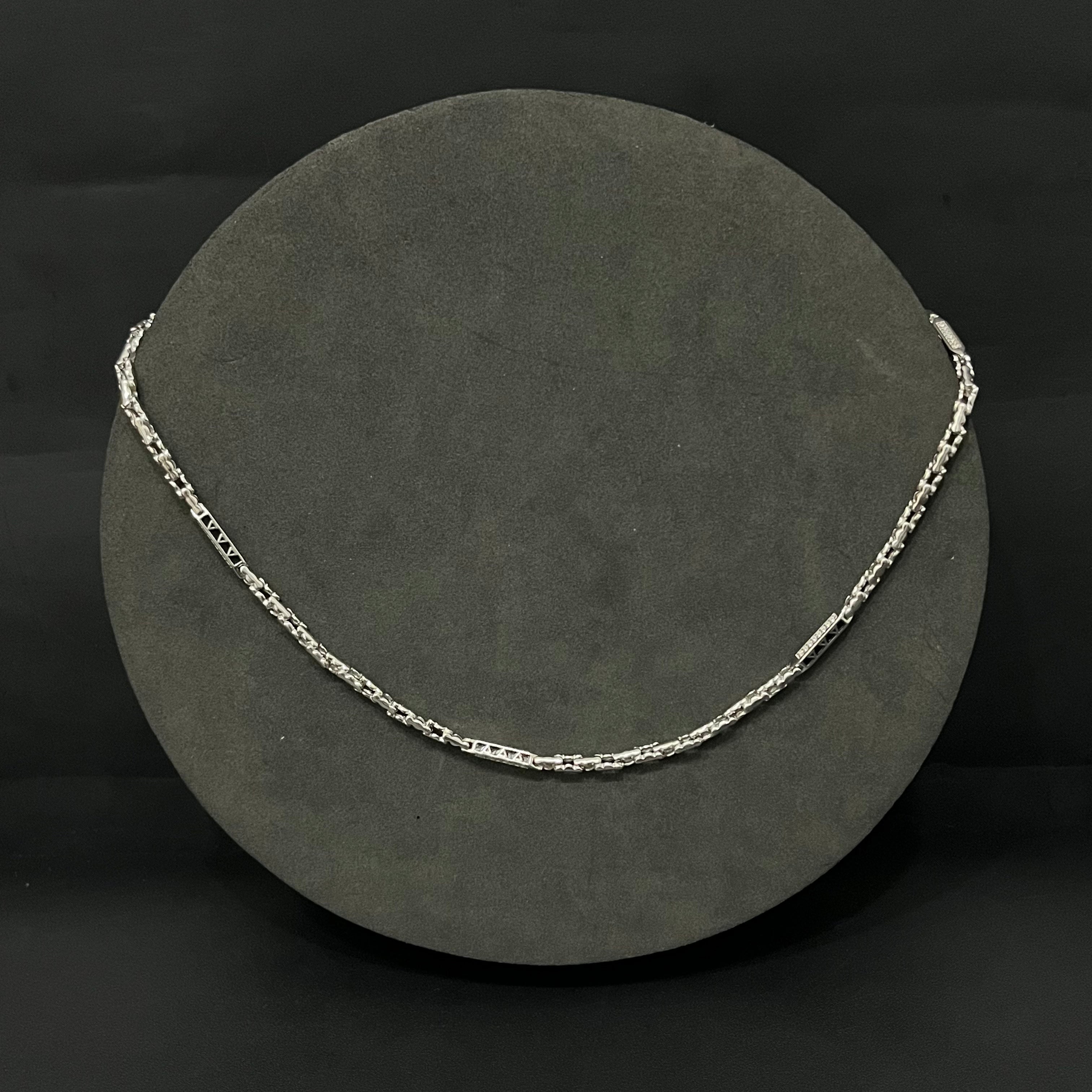 Silver Mens Chain Choco Bolder Cut