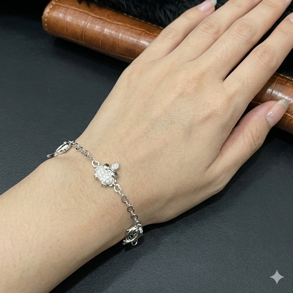 Silver Ladies Bracelet Bird Charms