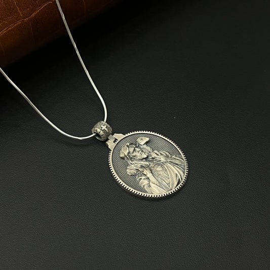 Silver jesus Pendant