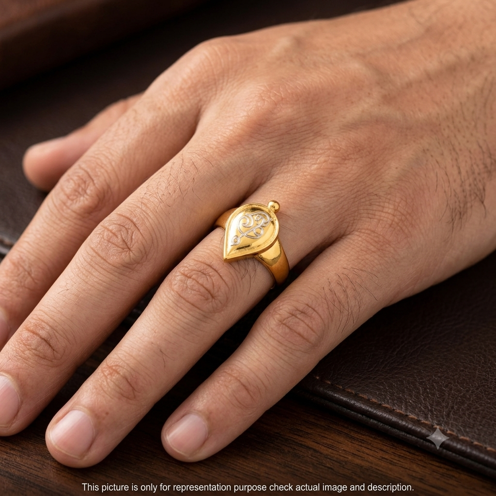 Silver Ring Vel Gold Finished 925