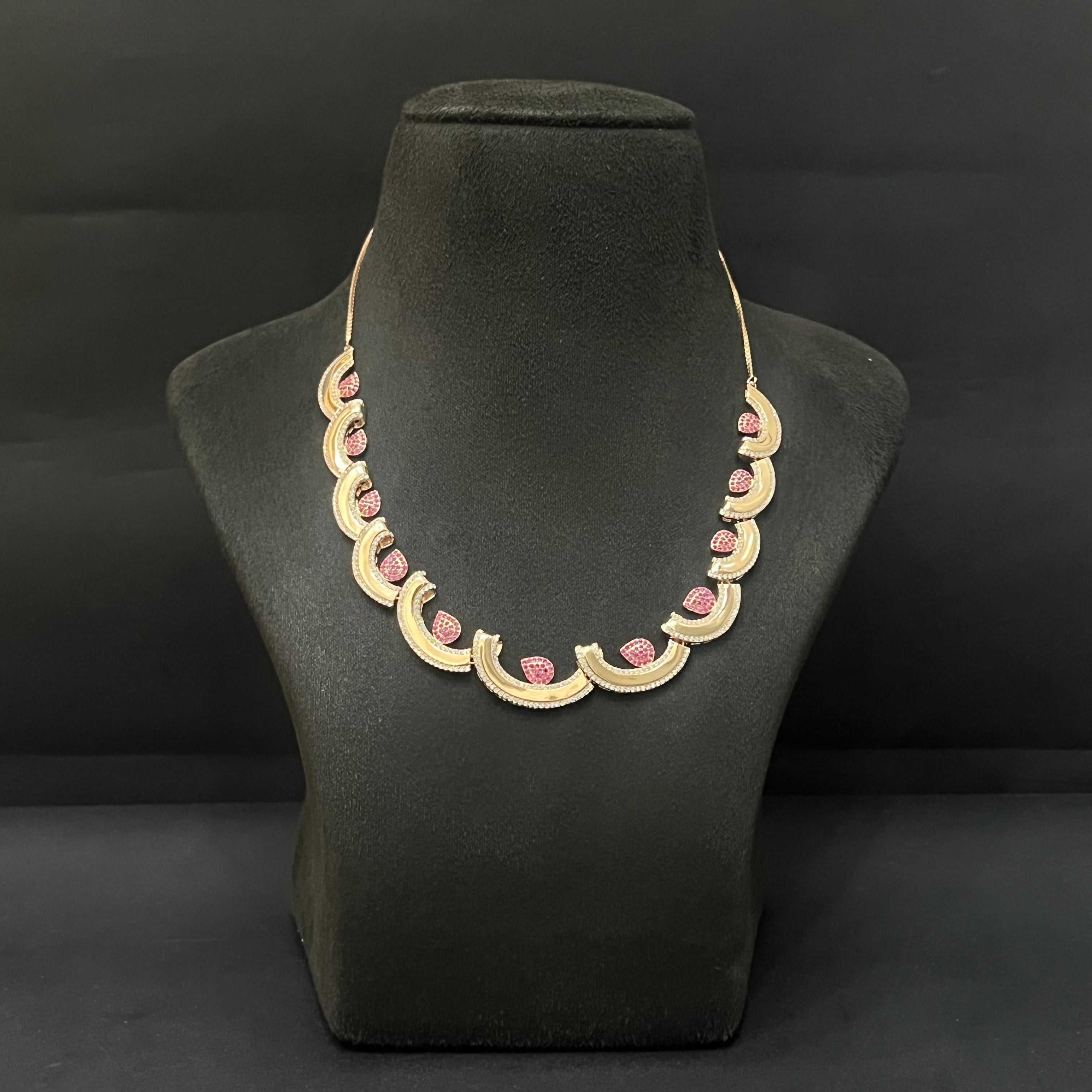 Silver Necklace Rosegold Finished C Uniform