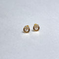 Gold Studs Heart & Circle