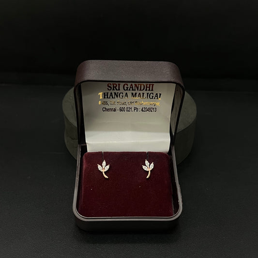 Silver Second Studs Rosegold Petals