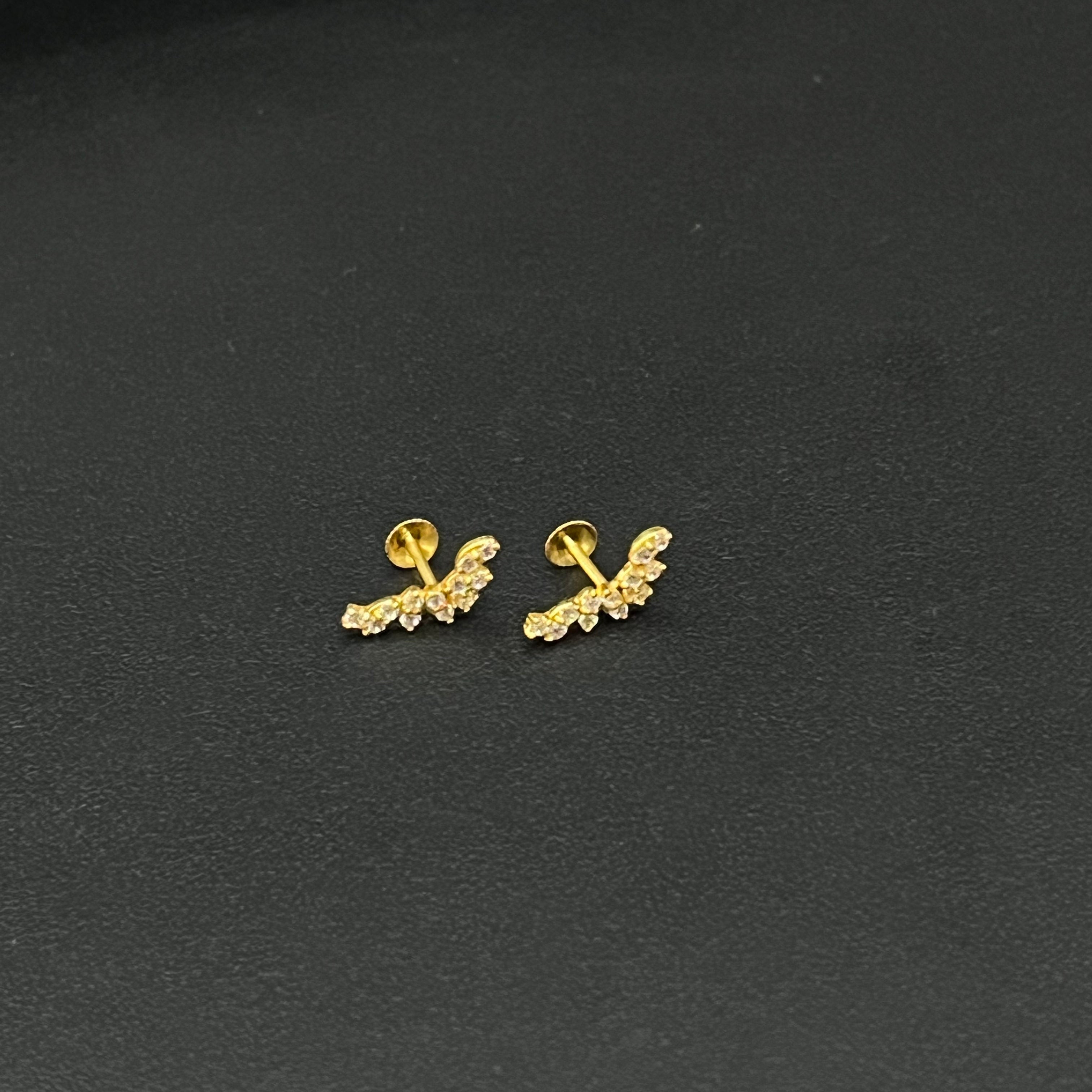 Gold Second stud C Type Stone