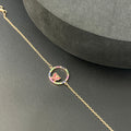 Ladies Bracelet Multi color Butterfly Rosegold