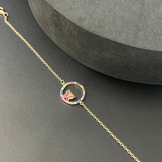 Ladies Bracelet Multi color Butterfly