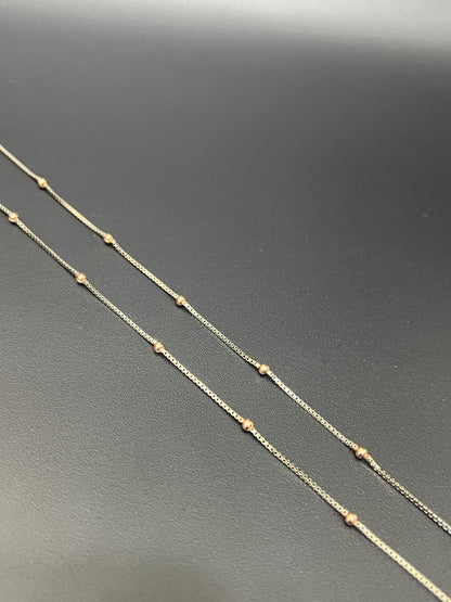 Ladies Anklets_ Rose gold Balls