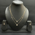 Silver Ladies Chain And Pendant Set Elegant Royal Layered Rose Gold 925