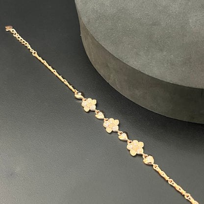 Silver Ladies Bracelet Flower RG