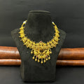 Silver Antique Necklace Gold Finished N03
