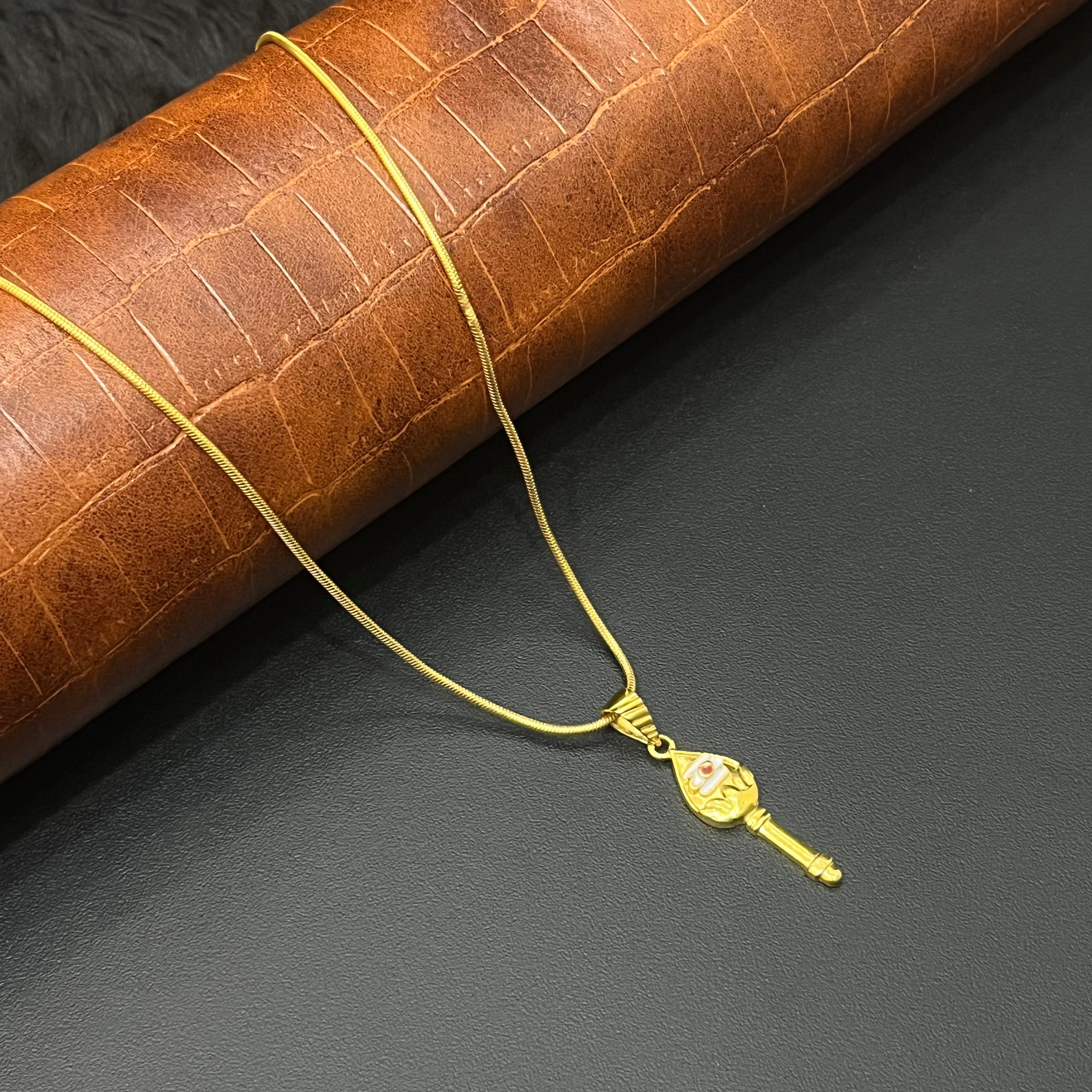 Silver Vel Pendant Gold Finished