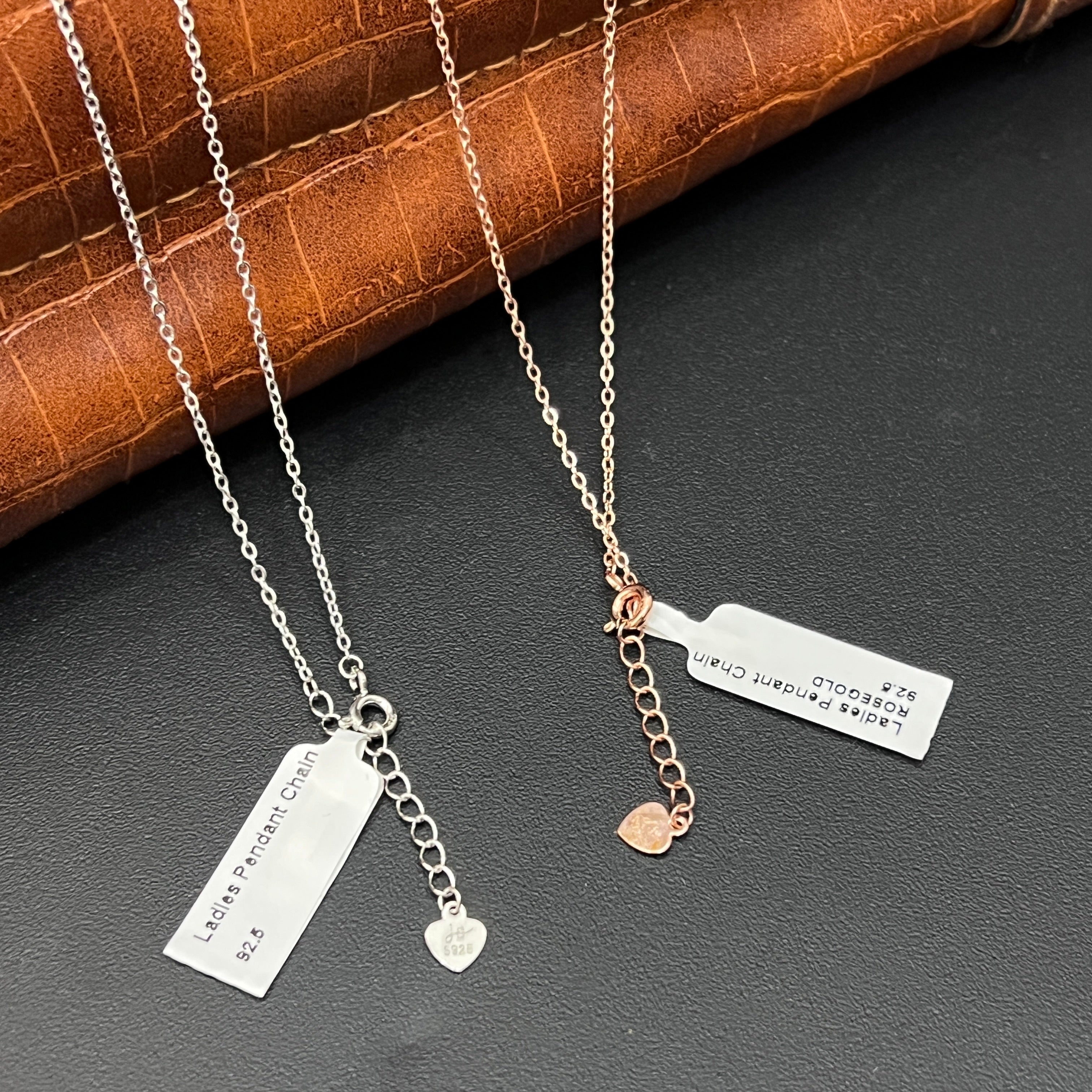 Silver Ladies Pendant Chain Butterfly