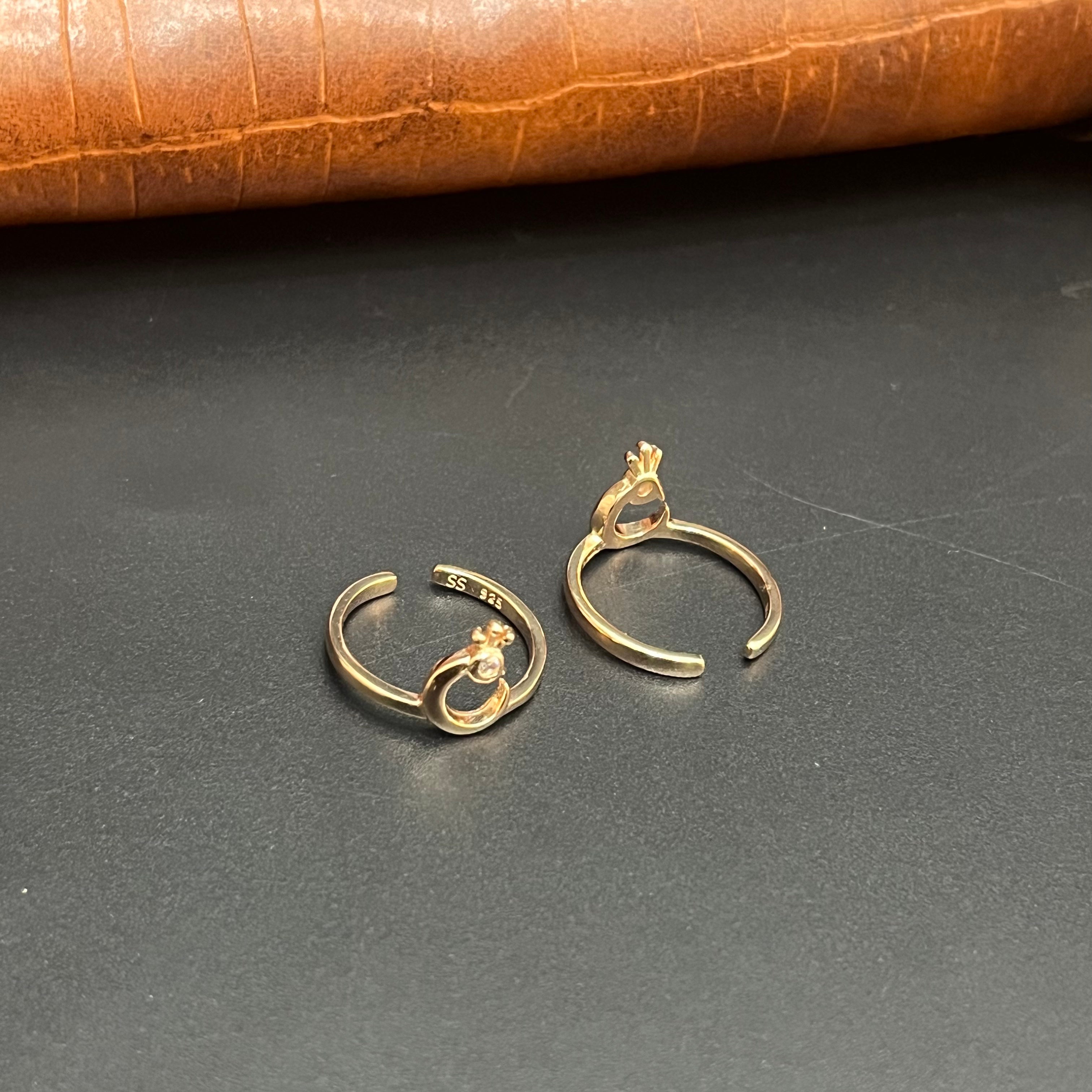 Silver Ladies Toe Ring Swan RG 925