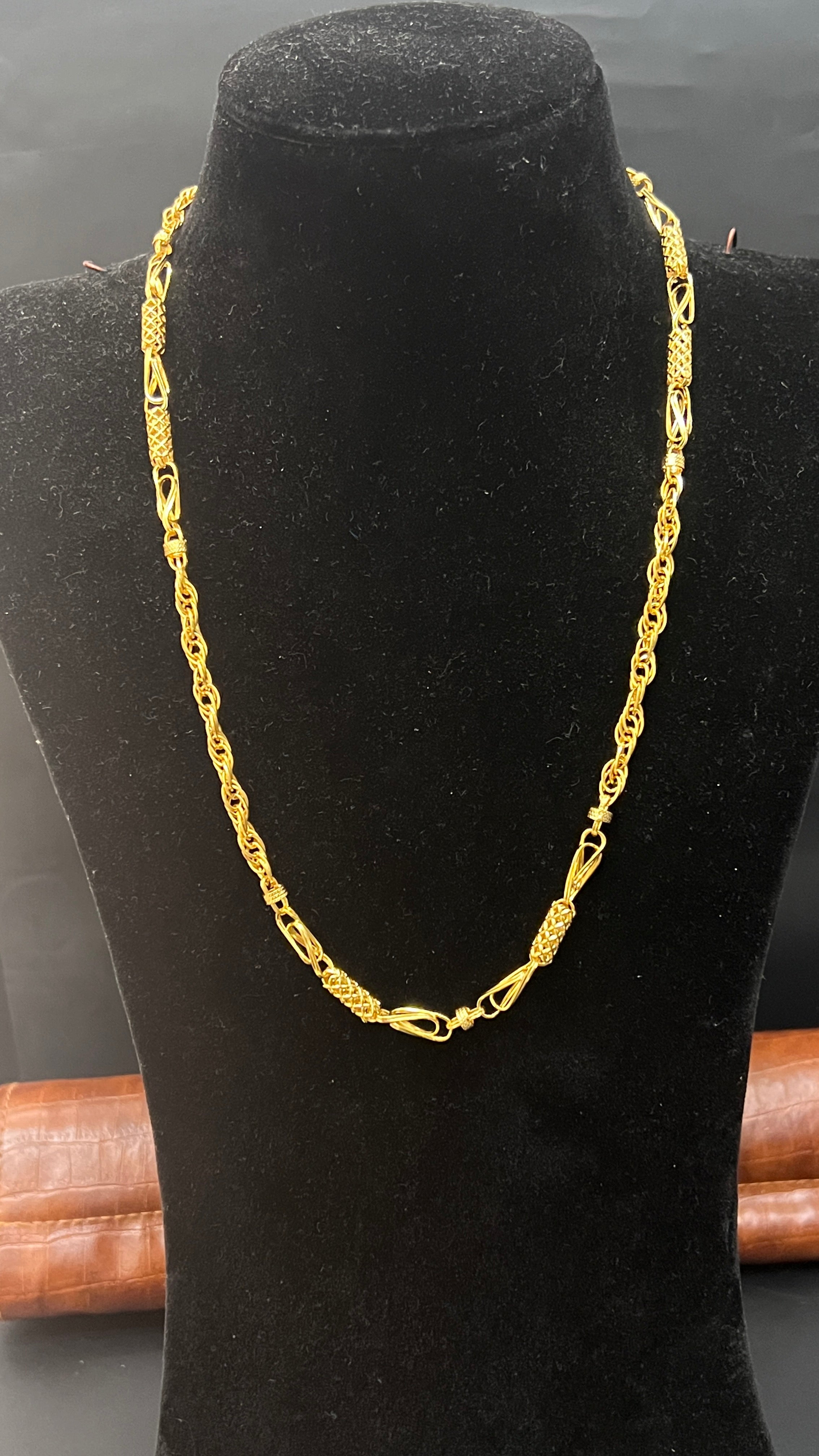 Silver Mens Chain Italian Gold Finished