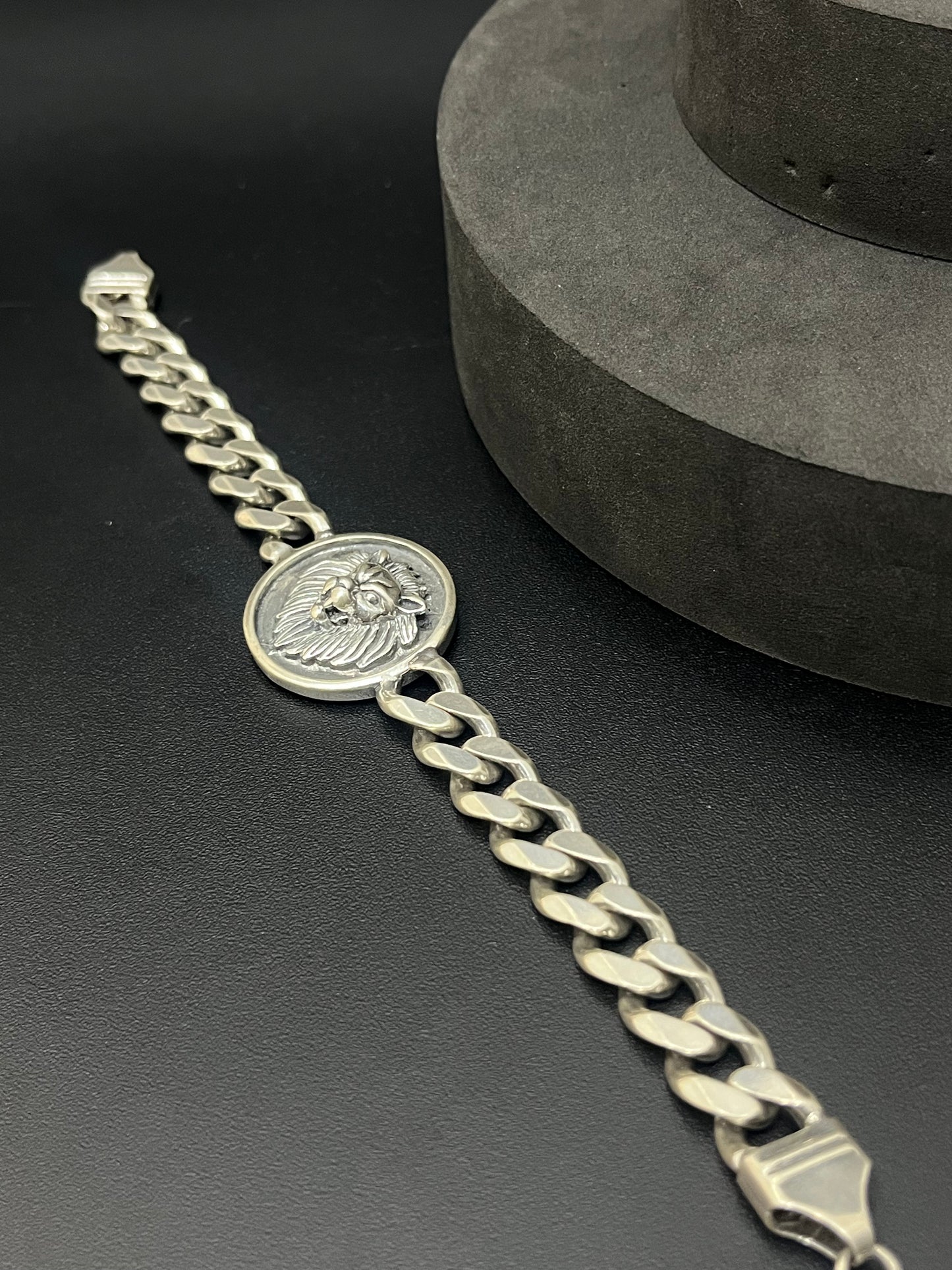 Silver Gents Bracelet Lion Sachin