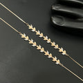 Silver Ladies Anklet Leaves & Petals Rosegold 925