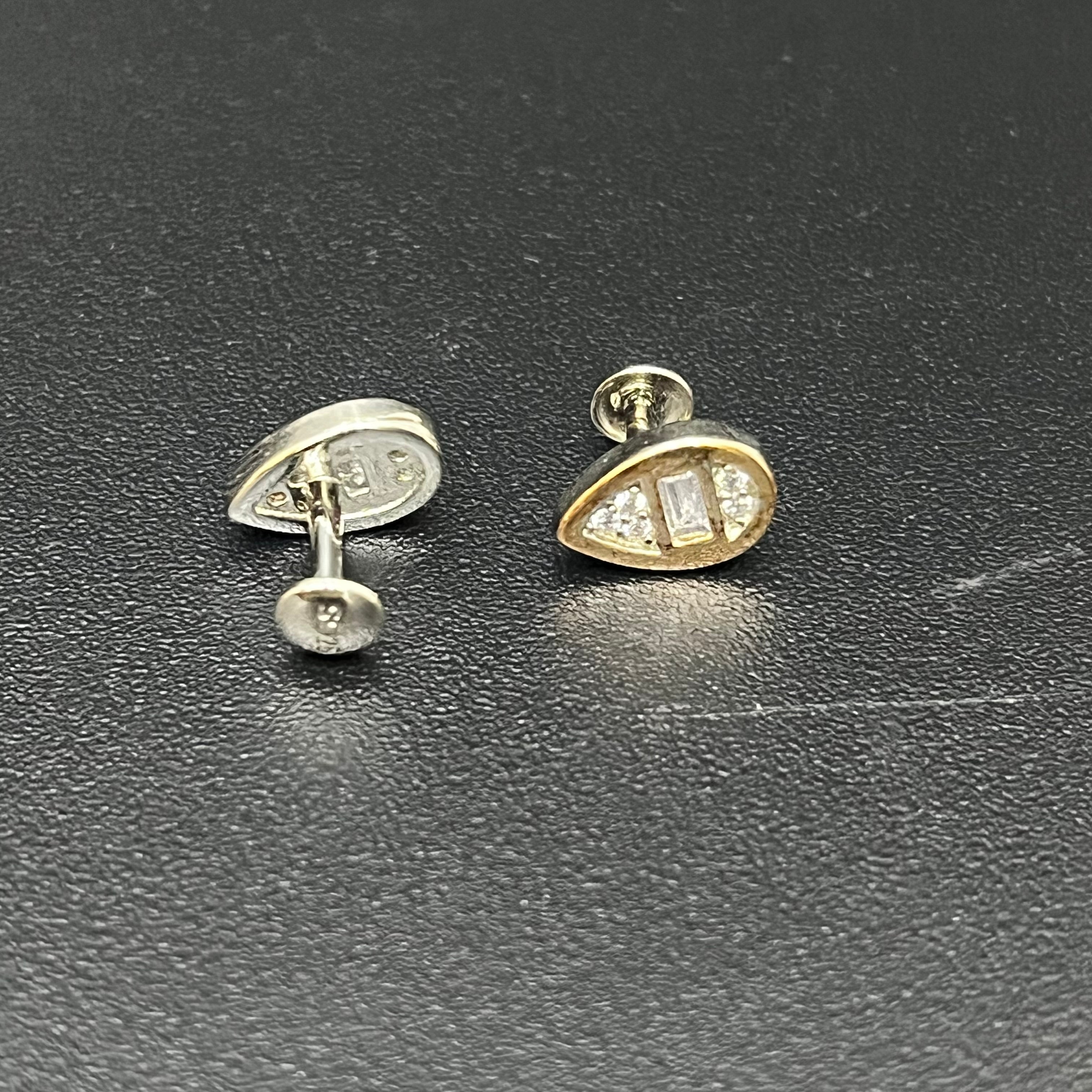 Silver Stud Two Tone