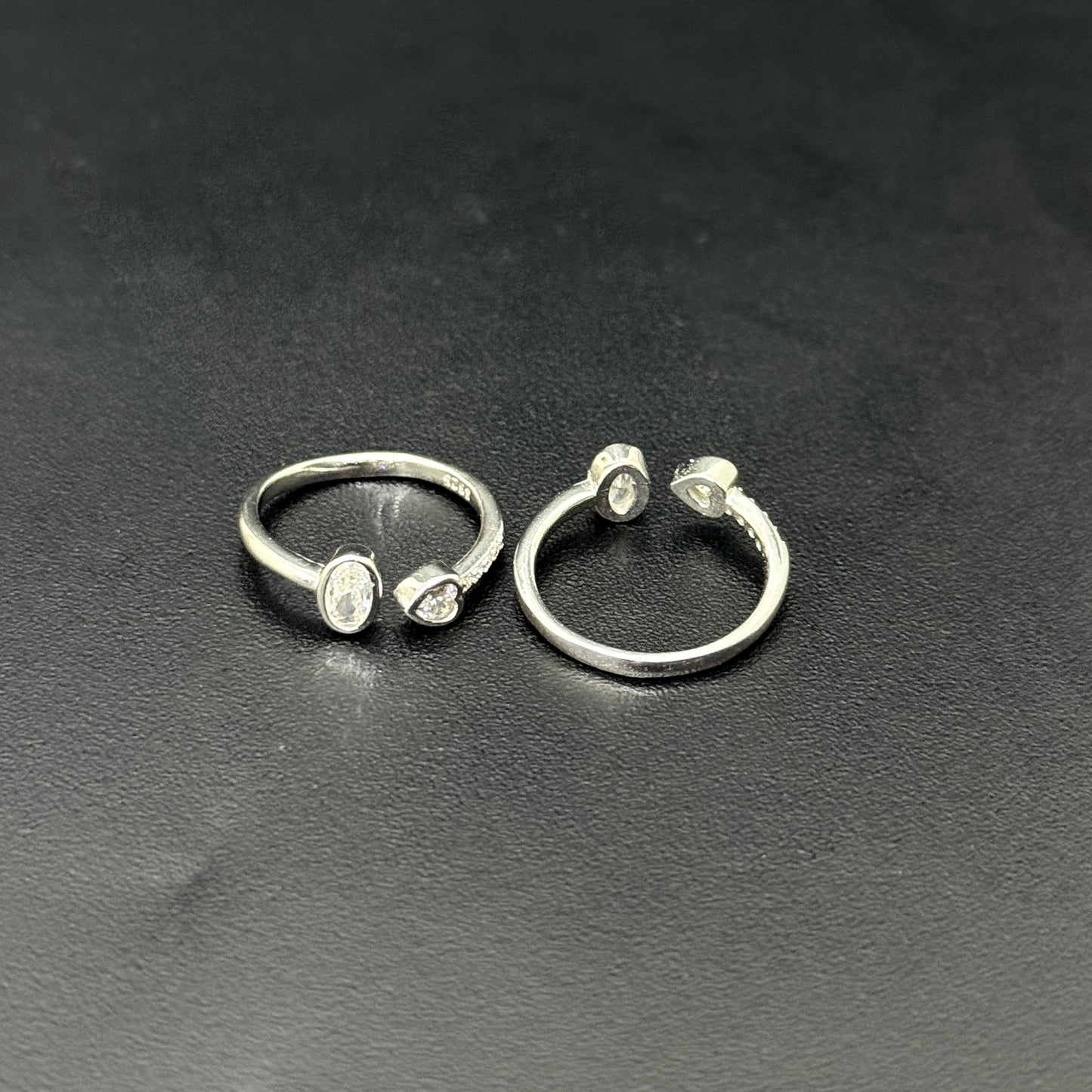 Ladies Toe Rings Duo Cz TS2
