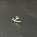 Silver Mens Single Ear Tick Symbol Stud 925
