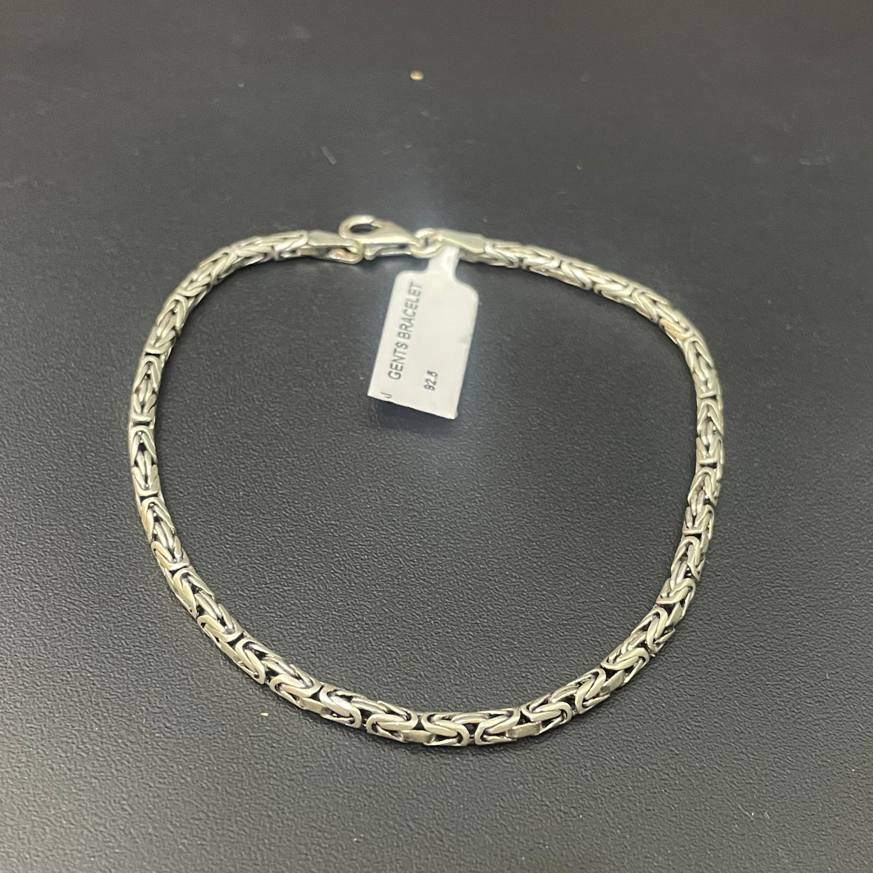 Mens Silver Bracelet Link  925