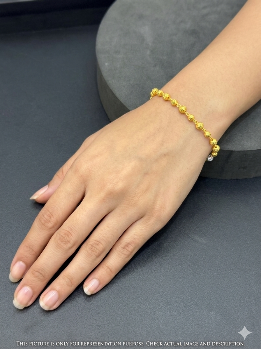 Silver Ladies Bracelet CNC Gold Finish C02