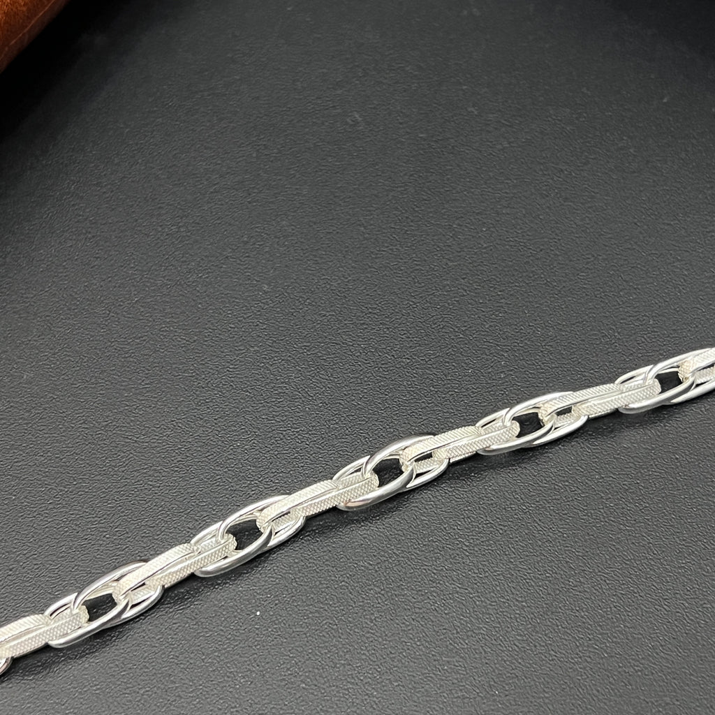 Silver Gents Bracelet Italian Finished DS01