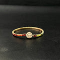 Ladies Wrist Band Rose Gold Finish AD