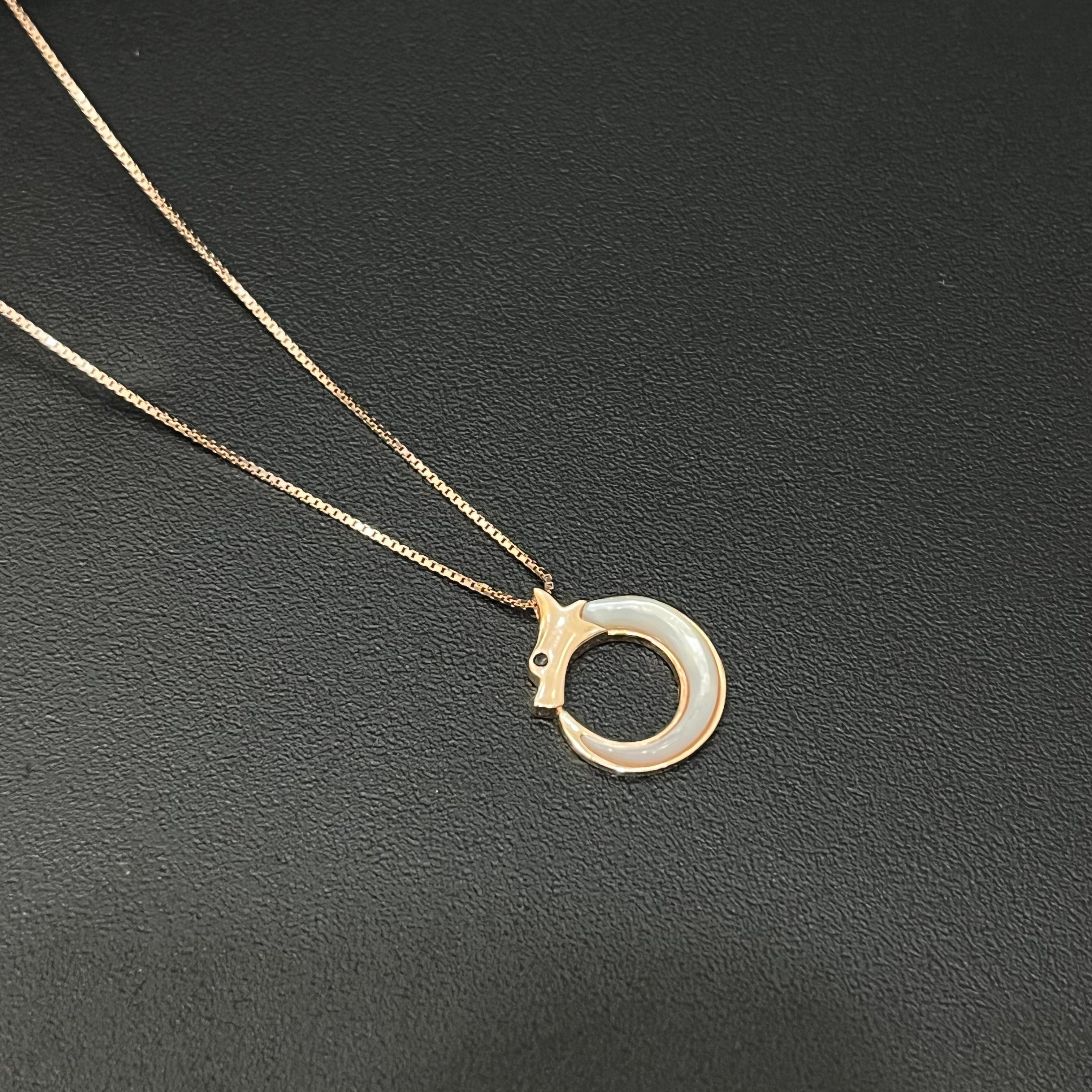 Silver Ladies Chain Snake Rosegold