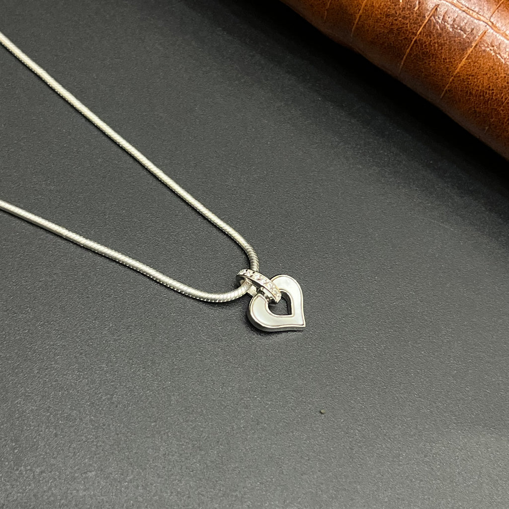 Silver Ladies Pendant Elegance Heart Charms 925