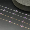 Ladies Anklet Purple & Pink Shade Butterfly