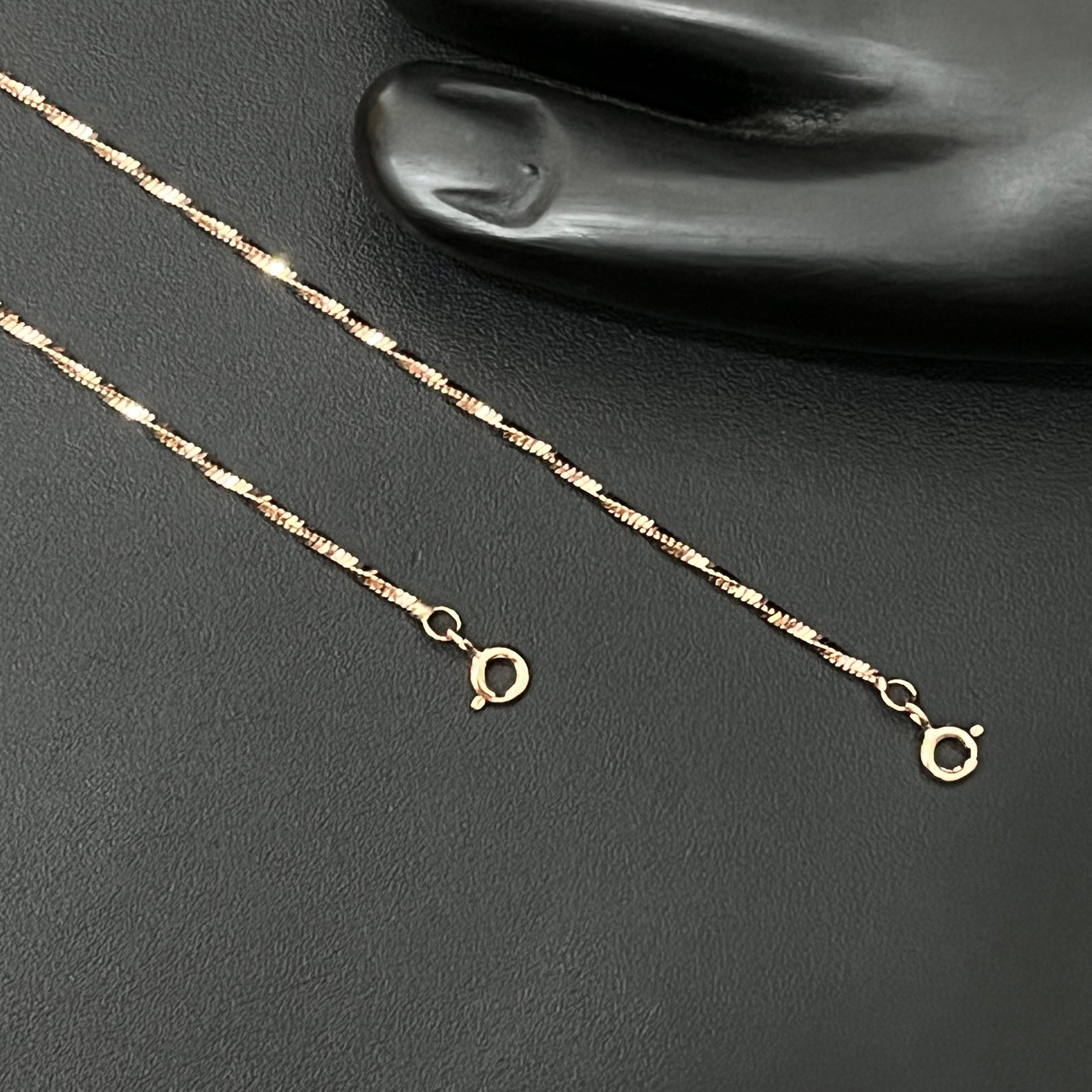 Silver Ladies Anklet Zig Zag 925