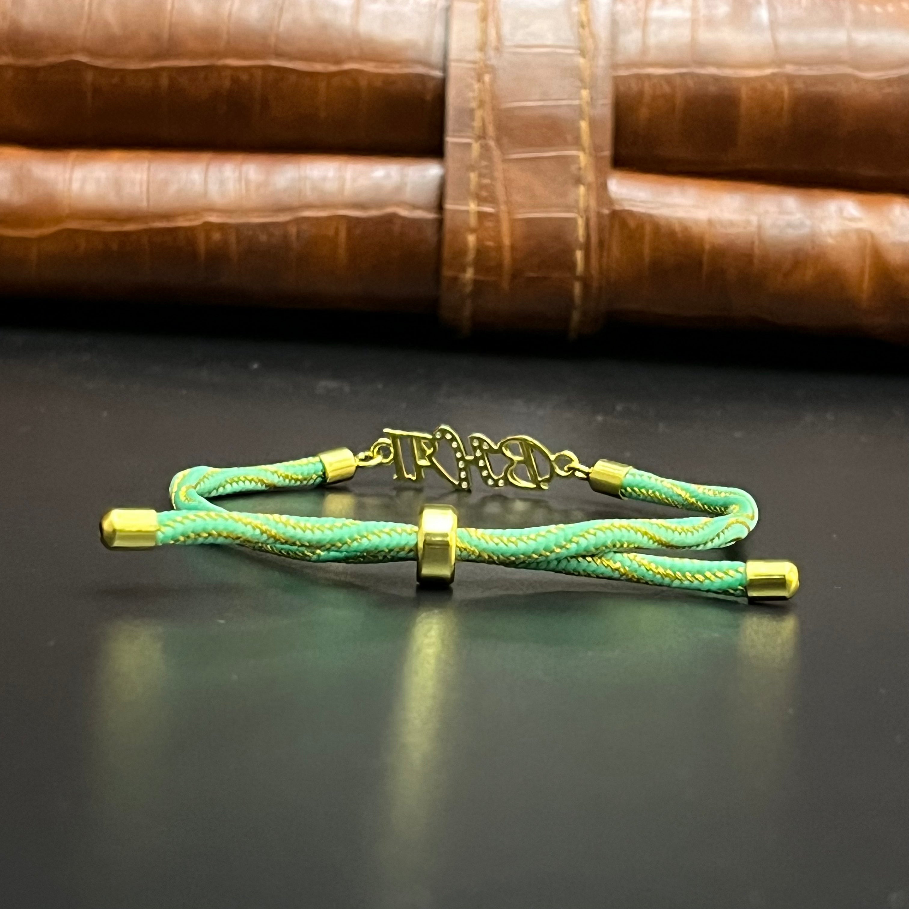 Silver Rakhi Band BHAI Gold Polish 925